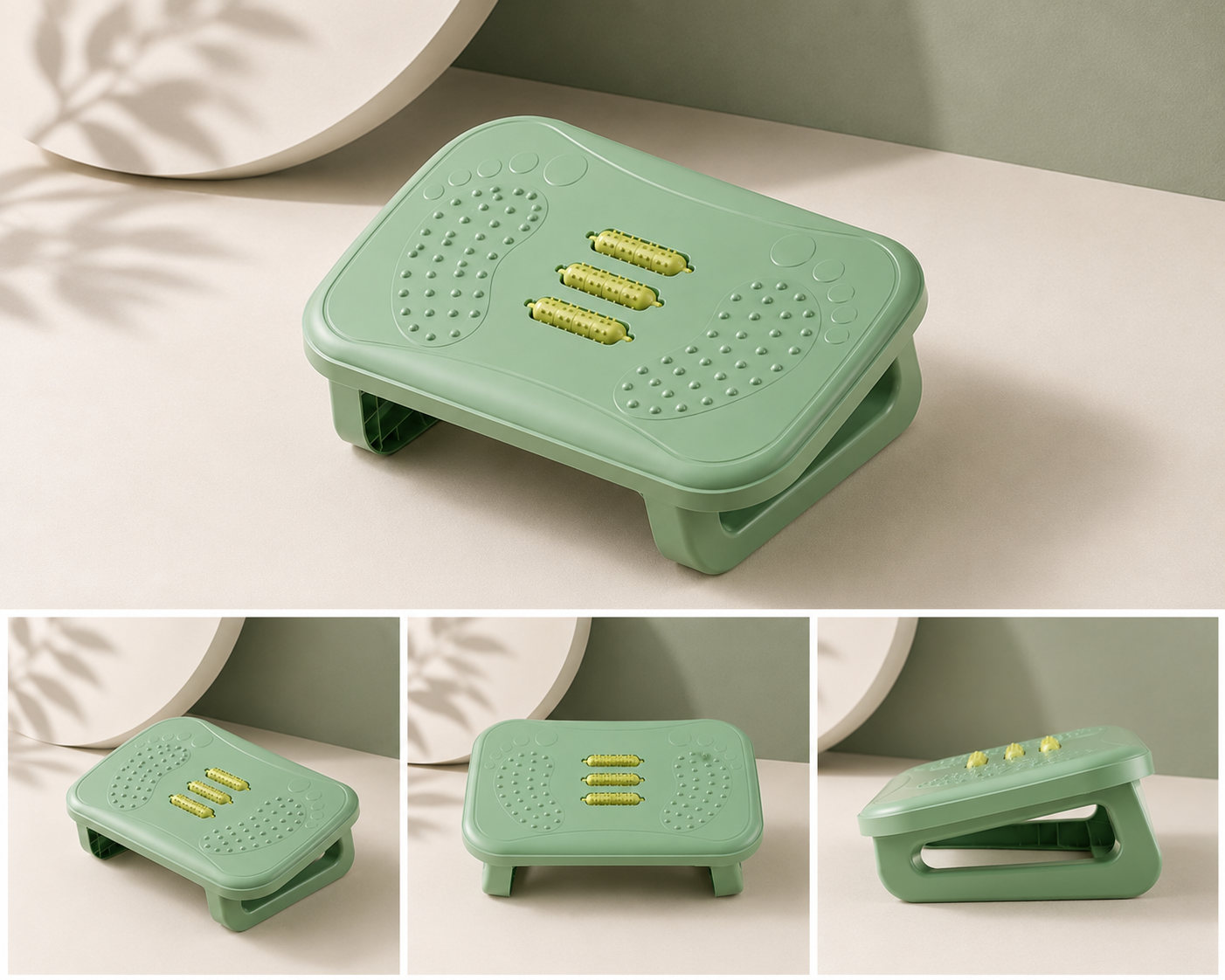 Repose-Pieds Ergonomique de Bureau avec Rouleaux de Massage