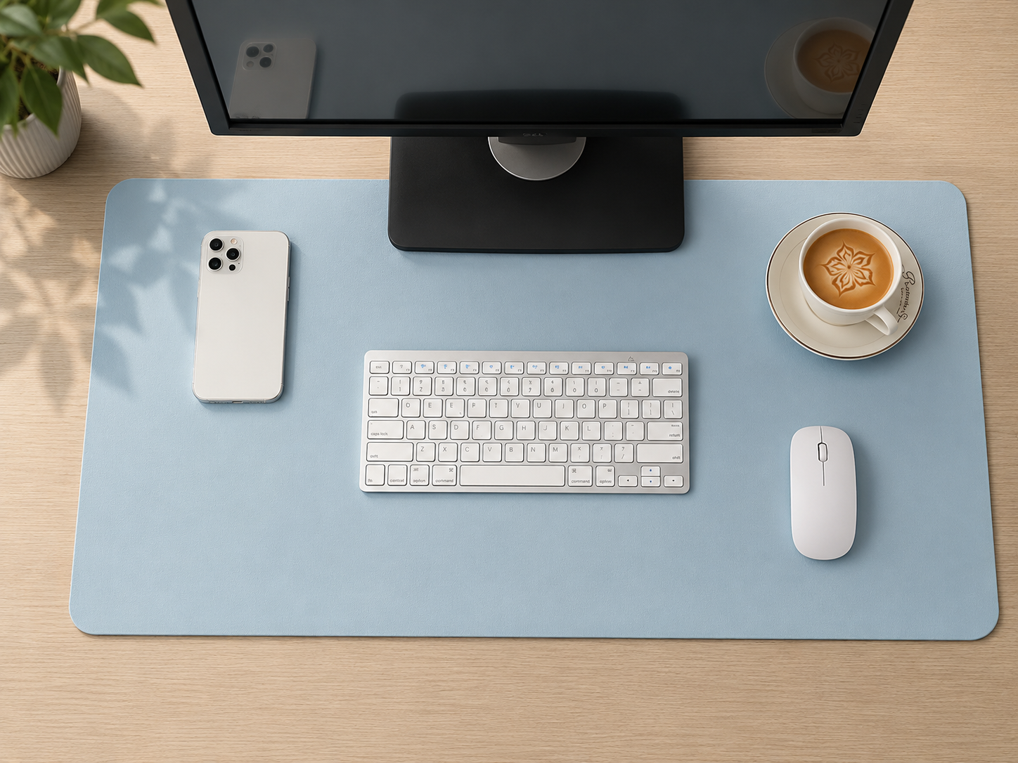 Tapis de Bureau XL en Cuir PU – Imperméable & Antidérapant